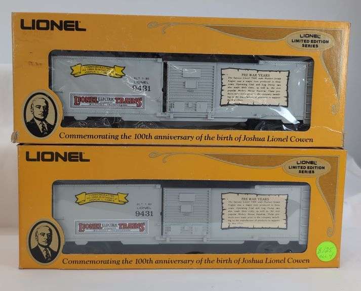 Modern Era Lionel 100th Anniversary 6421, 9429, 9430 two 9431 Mint in box