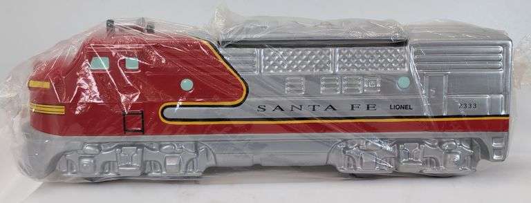 NIB Lionel Santa Fe Train Collectible Cookie Jar 2333 F3 diesel