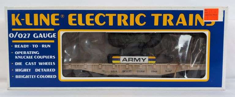 Modern Era K-Line Electric Trains O Gauge Desert Storm freight un-run in box