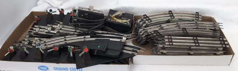 Large lot of Louis Marx Train Track, Transformers, Switches some wide radius image