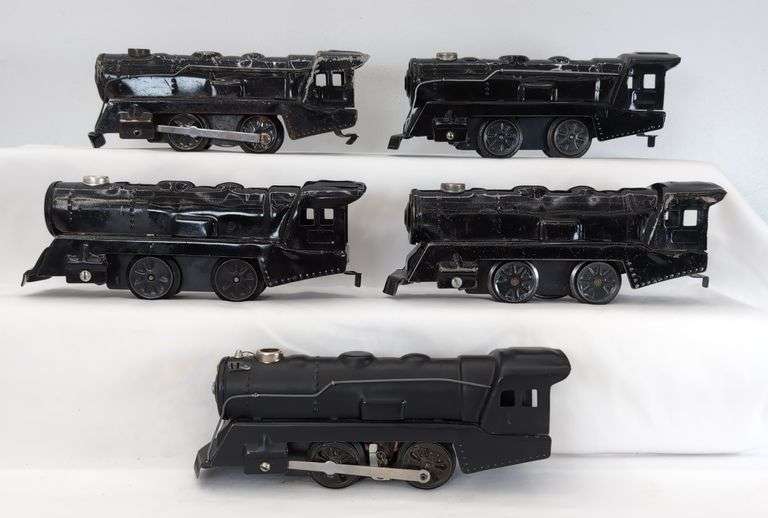 Lot of 5 Marx O Gauge steam locomotives one electric 898 four key wind
