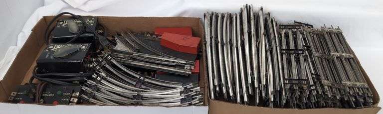 Large Lot of Marx O Gauge Train Tracks, Switches, Control Panels and Transformers image