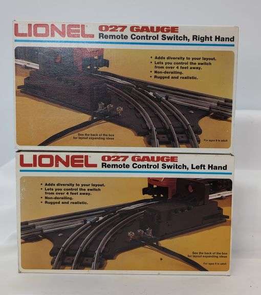 Modern Era Lionel O Gauge Train Accessories Lot RC Switches 5121 5122, Bridge 12894, Billboards 12707, Lights 14071 Mint in box