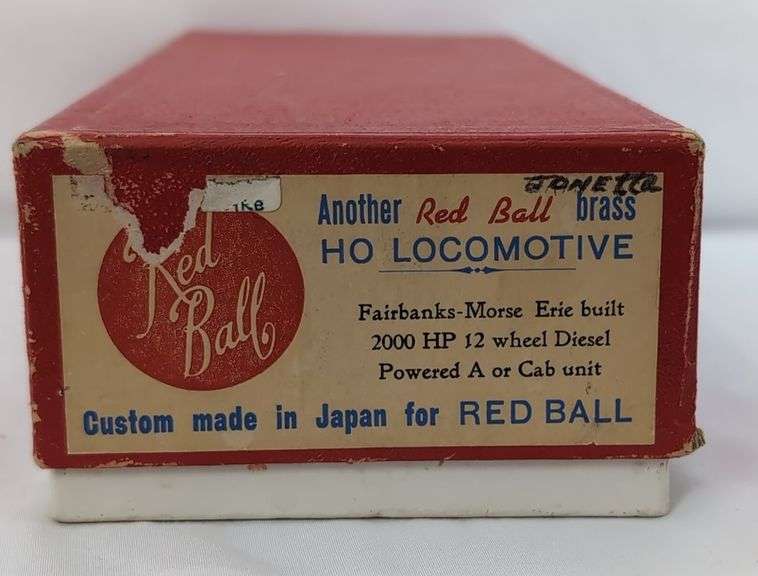 Red Ball Brass HO Locomotive - Fairbanks Morse Erie Built 2000 HP 12 wheel diesel powered A unit