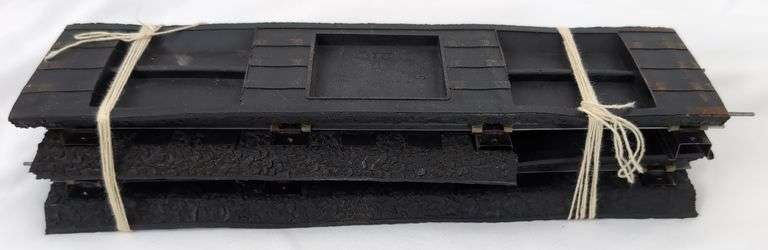 Postwar American Flyer S Gauge Track, road bed, 90 degree crossover, uncouplers, More