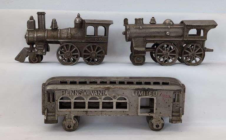 Cast Iron Pennsylvania Limited combine car, No. 400 2-4-0 , unnumbered 2-4-0 floor toys image