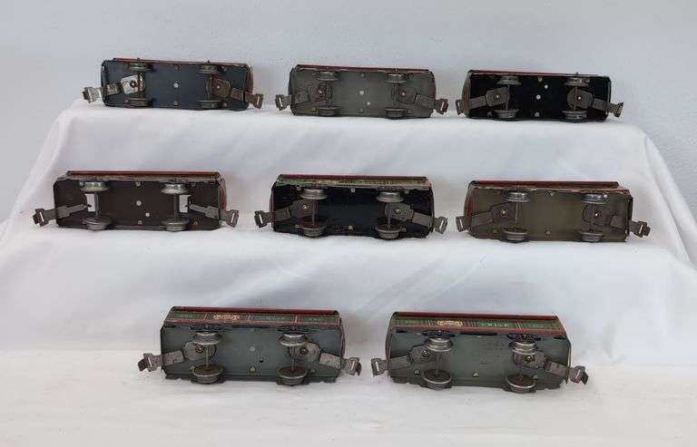 Lot of 18 Marx O Gauge 552 Rock Island l C.R.I.&P. gondolas with variations