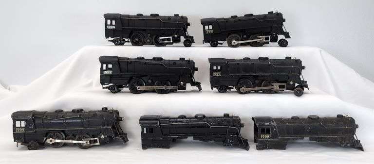 Lot of Seven Marx O Gauge 999 2-4-2 steam locomotives