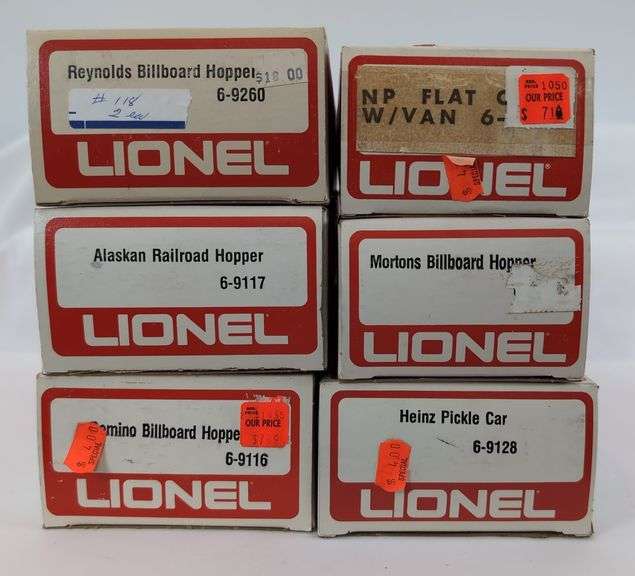 Modern Era Lionel O Gauge 9114, 9116, 9117, 9122, 9128, 9260 Mint in box