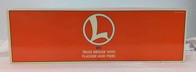 Modern Era Lionel O Gauge 318 Truss Bridge with Flasher and Piers 6-12772 Mint in box image