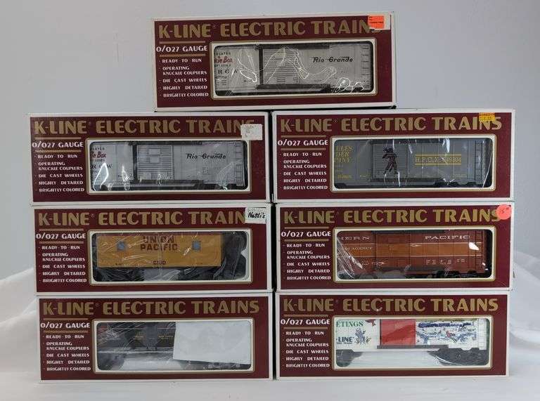 Modern Era K-Line O Gauge K-6457, K90004, K90003, two K647702, K649304, K6160 Mint in box image
