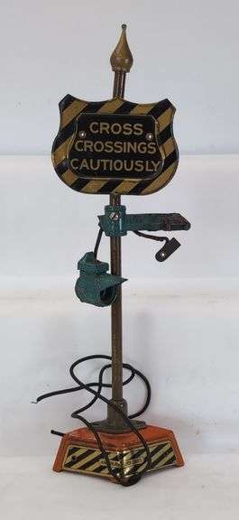 Prewar American Flyer Lines O/Std Gauge Cross Crossings Cautiously Signal image