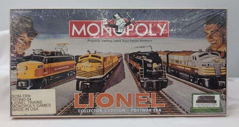Lionel Trains Monopoly Collector's edition Postwar era board game Mint sealed image