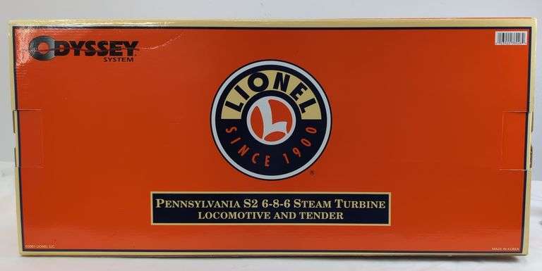 Modern Era Lionel O Gauge 6-38028 Pennsylvania S2 6-8-6 Steam Turbine loco and tender in box