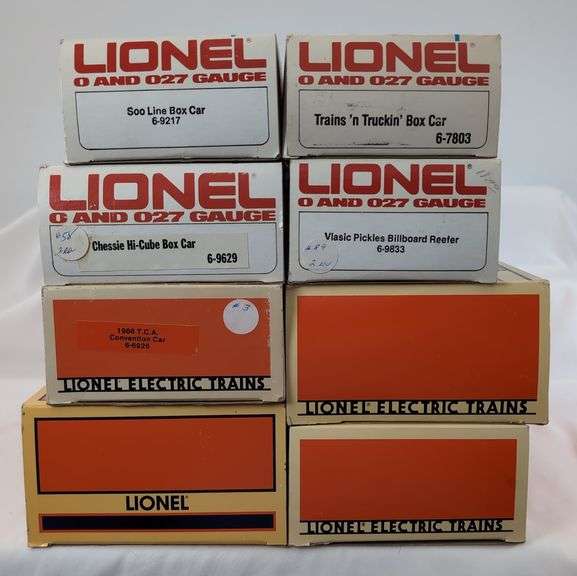 Modern Era Lionel O Gauge 6926, 7803, 9217, 9629, 9833, 16380, 17908, 26725 Mint in box