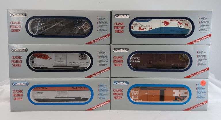 Modern Era Williams O Gauge freight rolling stock in box 6pcs