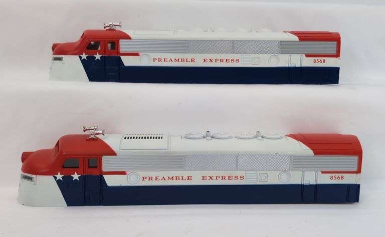 Modern Era Lionel O Gauge Preamble Express 8568 F3a diesel locomotive shells image