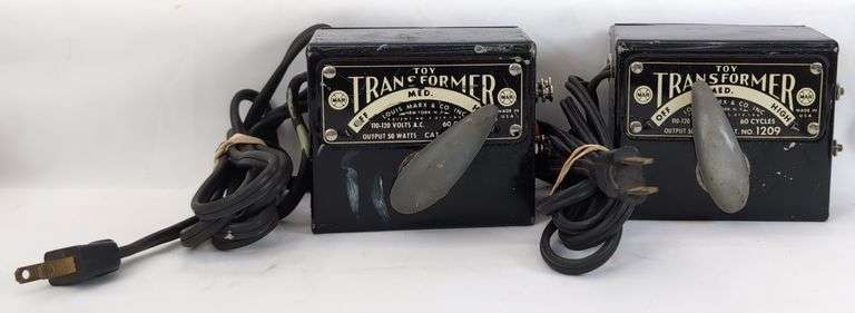 Large Lot of Marx O Gauge Train Tracks, Switches, Control Panels and Transformers