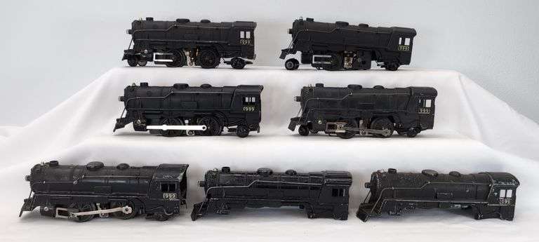 Lot of Seven Marx O Gauge 999 2-4-2 steam locomotives