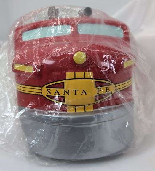 NIB Lionel Santa Fe Train Collectible Cookie Jar 2333 F3 diesel