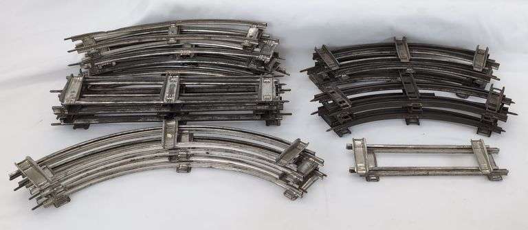 Prewar Ives O Gauge Windup Train Tracks 2 Rail banked curves