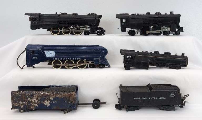 Postwar American Flyer steam locomotives 350 w/tender, 565, 21161, 316 w/tender