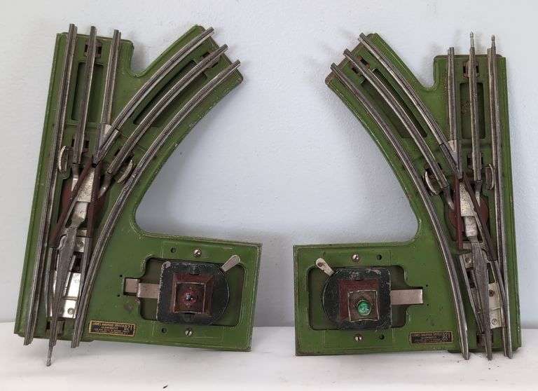 Prewar Lionel O Gauge three pair O21 one pair O12 Switches three lanterns