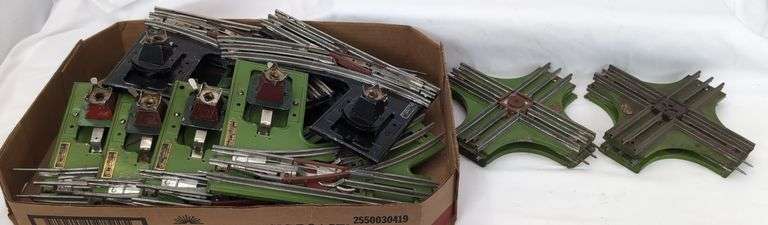 Lionel O Gauge Switches five left four right O21 MC and four O20 90 degree crossovers image