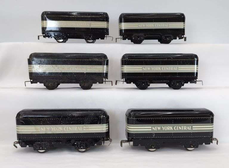 Lot of 12 Marx O Gauge lithographed tinplate streamline New York Central steam locomotive tenders