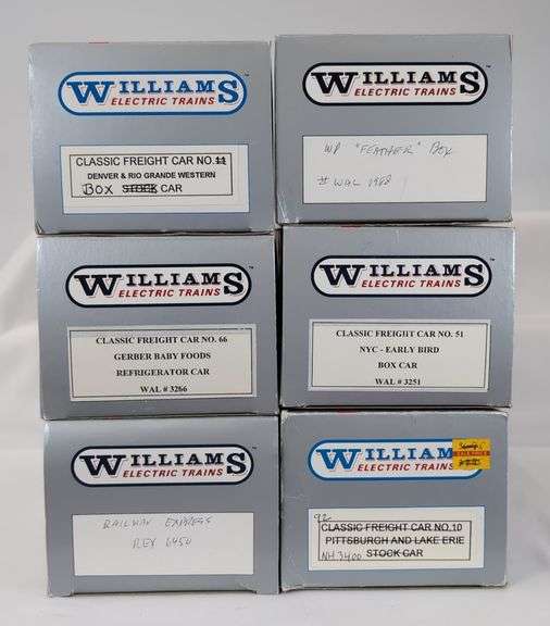 Modern Era Williams O Gauge freight rolling stock in box 6pcs