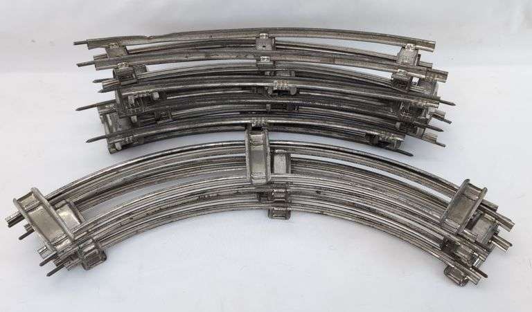 Prewar Ives O Gauge Windup Train Tracks 2 Rail banked curves