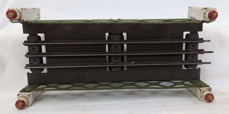Prewar/Postwar Lionel O Gauge bridge span w/approaches, track, keepers, wire coils, lockons, More
