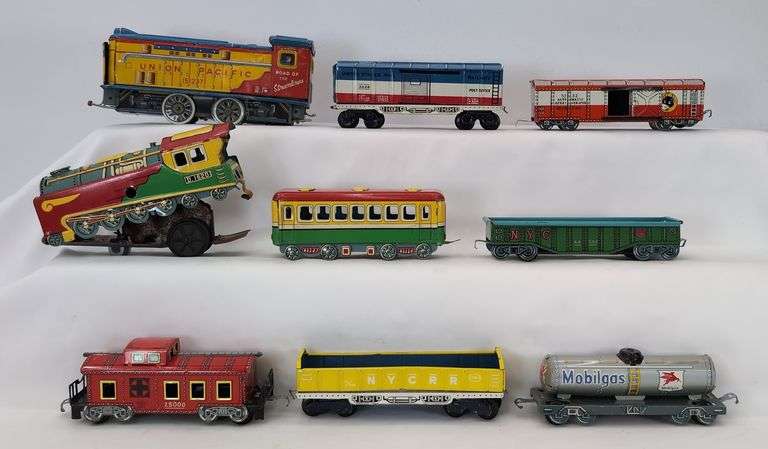 Alps, Marx, Modern Toys, SSN, lithographed Japanese tinplate toy trains