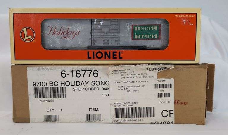 Modern Era Lionel O Gauge 16776, 19908, 19941, 6464-1970, 19951, 2714-200 in Original Boxes