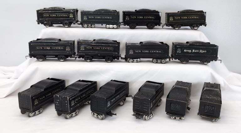 Lot of 14 Marx O Gauge New York Central and Nickel Plate Road wedge tenders image