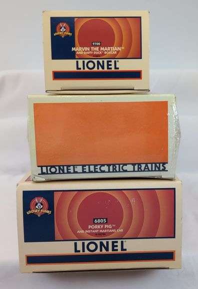 Modern Era Lionel Looney Tunes Boxcars - Marvin the Martian, Taz, and Porky Pig