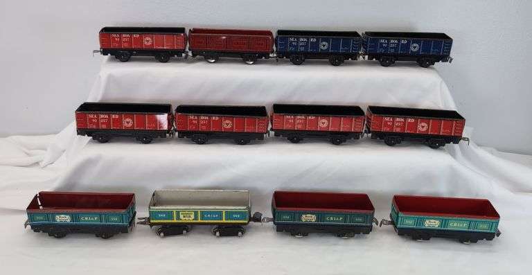 Lot of 16 Marx O Gauge 548 Guernsey Milk 91257 Seaboard and 552 Rock Island