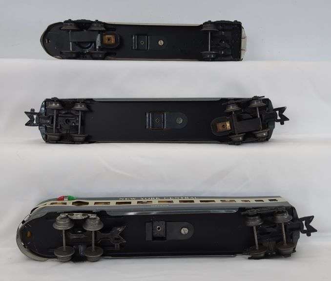 Marx O Gauge Passenger Cars 3197 Santa Fe observation New York Central 234 coach Meteor observation