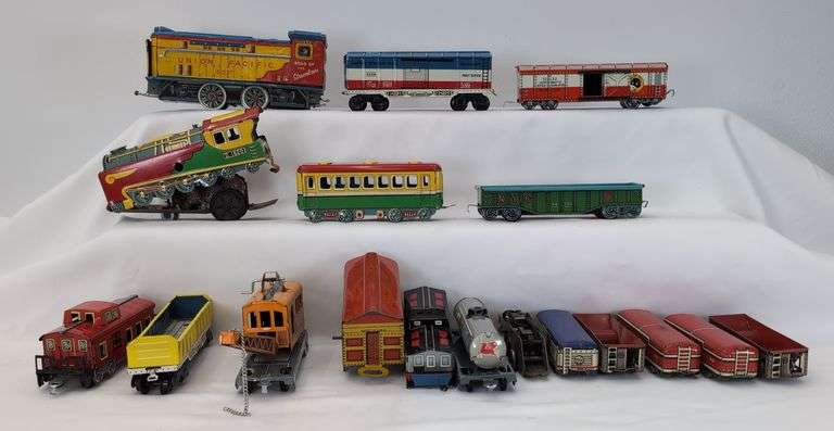 Alps, Marx, Modern Toys, SSN, lithographed Japanese tinplate toy trains