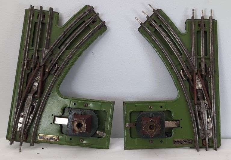 Prewar Lionel O Gauge three pair O21 one pair O12 Switches three lanterns