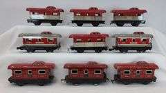Lot of 18 Marx O Gauge  Cabooses - 694 NYC, 31055 Monon, 556 NYC, 20102 NYC