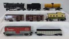 Sakai O Gauge Hudson & Pacific steam locomotive and tender, box, gondola, tank, caboose, accessories