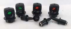 Postwar Lionel O Gauge two pair O22 Remote Control Switches controllers, lanterns, fixed voltage plugs