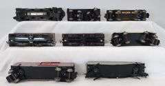 Sakai O Gauge Hudson & Pacific steam locomotive and tender, box, gondola, tank, caboose, accessories