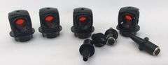 Postwar Lionel O Gauge two pair O22 Remote Control Switches controllers, lanterns, fixed voltage plugs