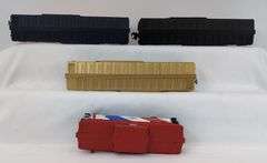 Modern Era Lionel O Gauge 7600 Frisco diesel loco, 7600 caboose, thirteen boxcars