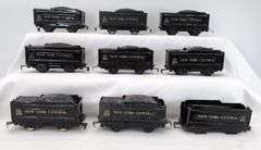 Lot of 16 Marx O Gauge New York Central lithographed tinplate wedge tender variations