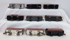 Lot of 15 Marx O Gauge red Bogota, Montclair, Observation, 547 REA, USM-1953 passenger trains