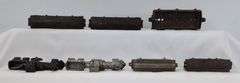 Cast Iron Train Locomotives, C.P. R.R. cart and Passenger Cars floor toys
