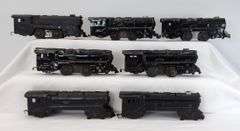 Lot of 15 Marx O Gauge electric, battery op, key wind steam locomotives